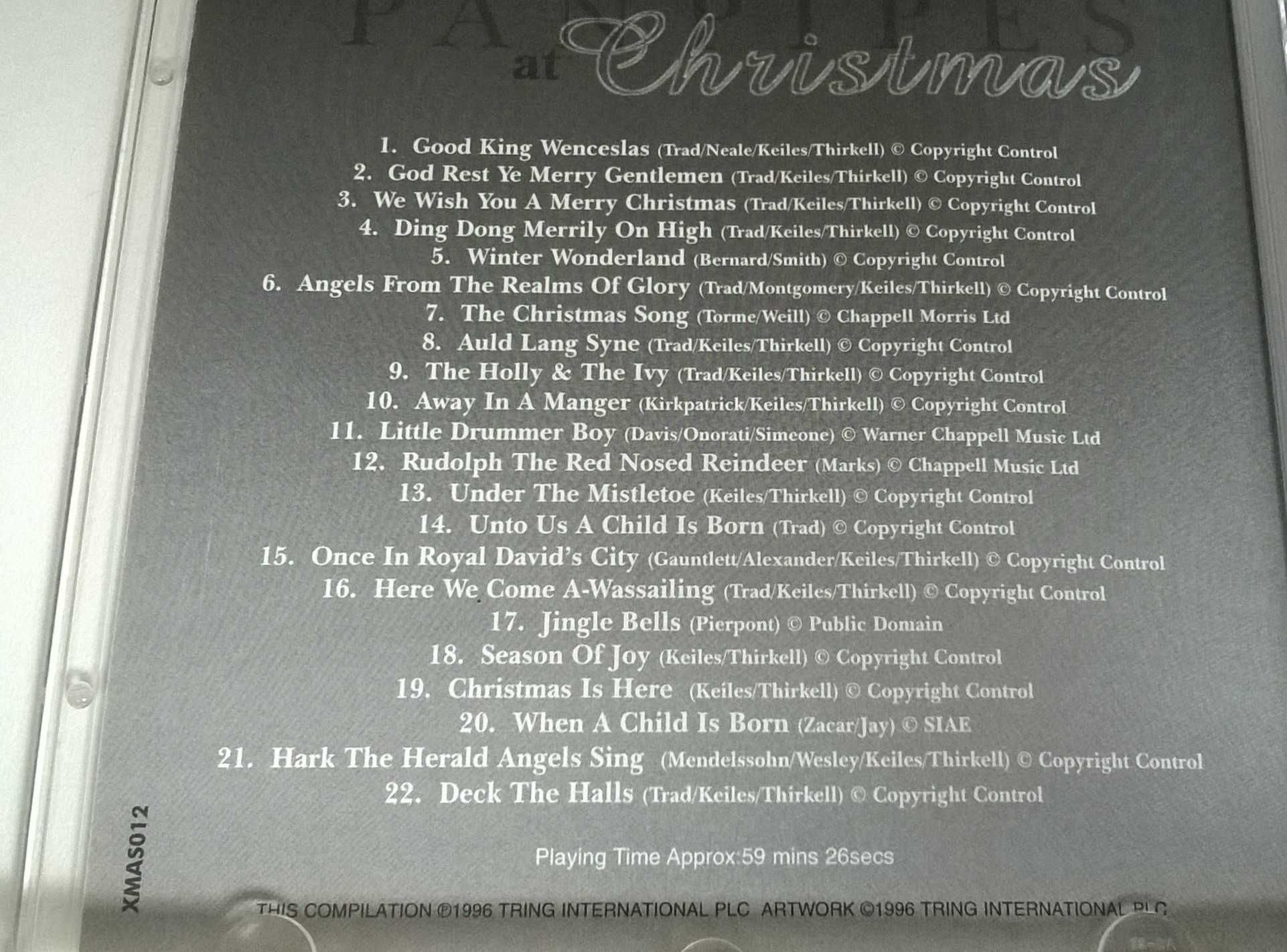 PANPIPES at CHRISTMAS The Ultimate Christmas Collection 1 CD