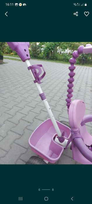 Rowerek trójkołowy 4 w 1 Little Tikes, daszek,