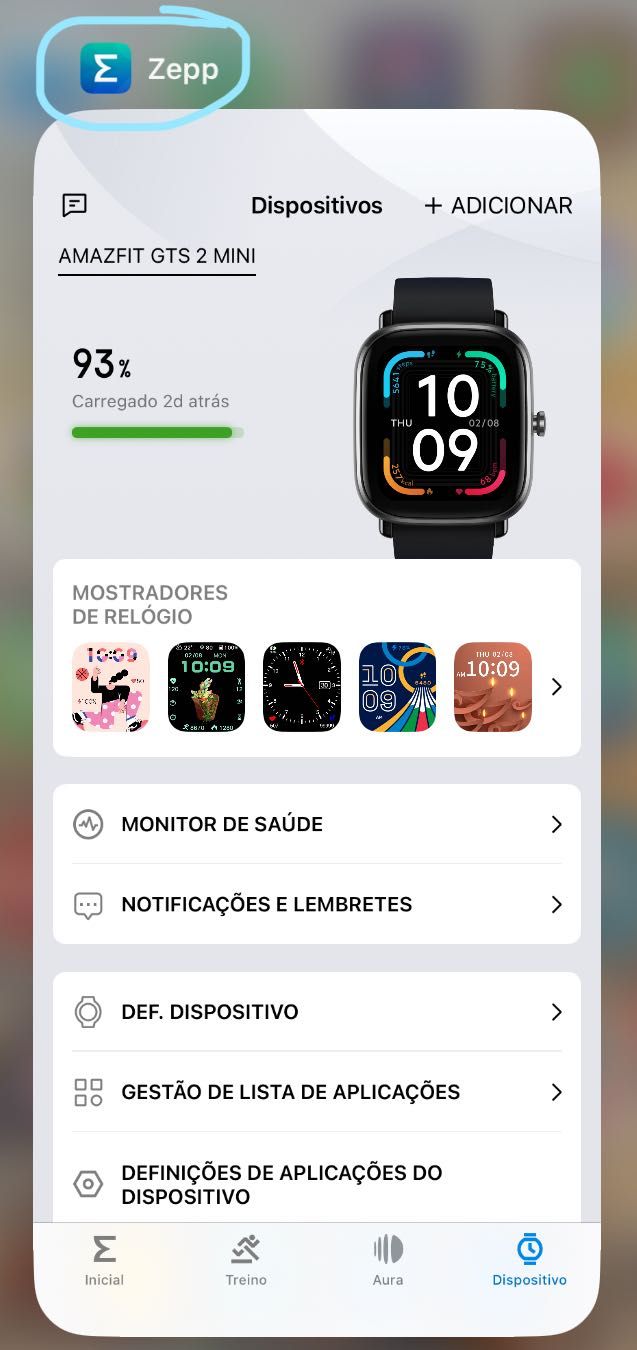 Smartwatch Amazfit GTS 2 mini
