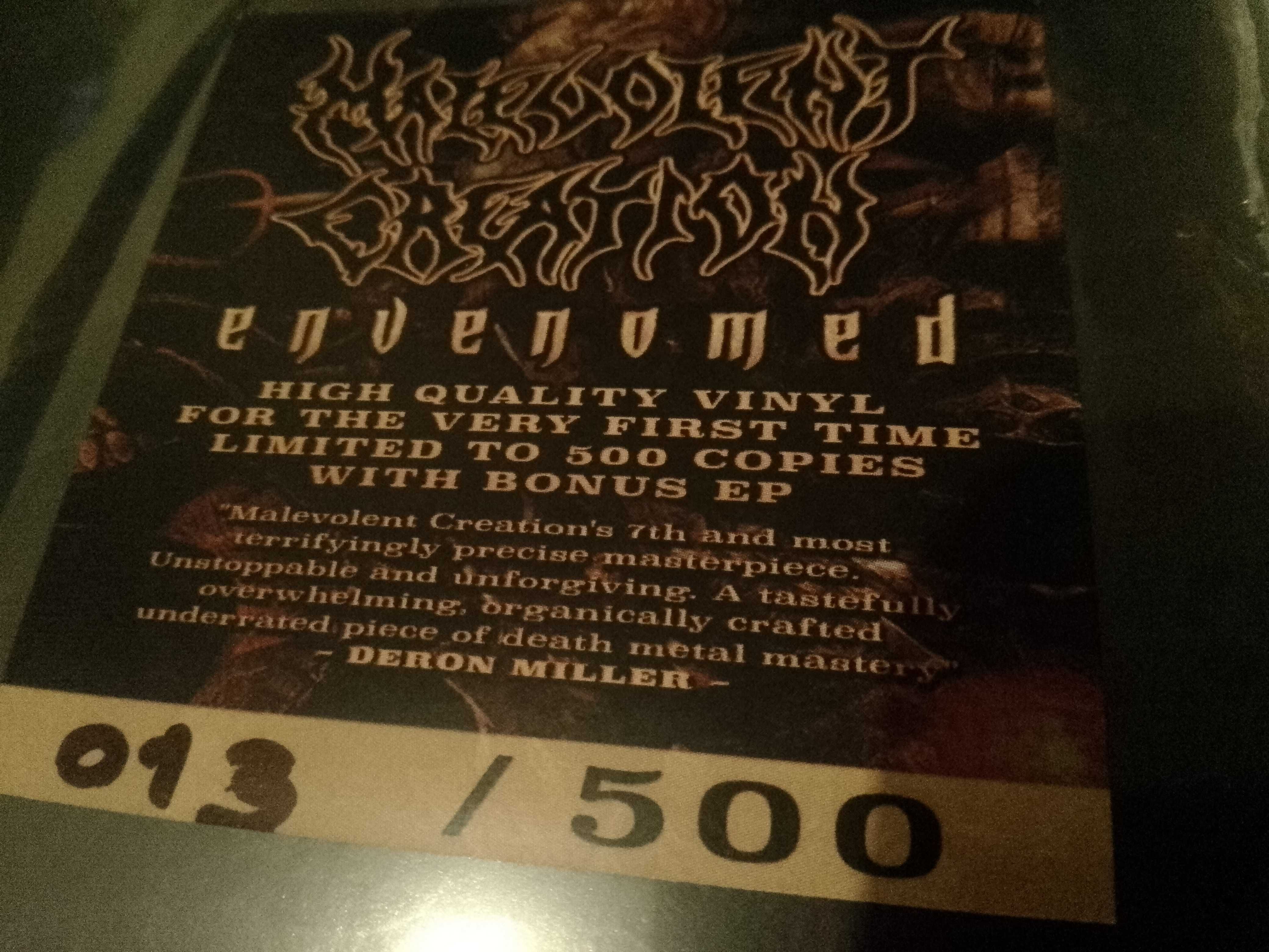 Malevolent Creation - " Envenomed " LP+single