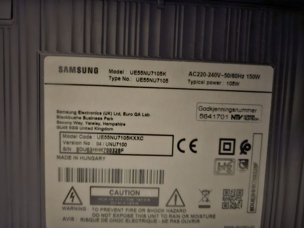 Tv samsung 55” com risco preto