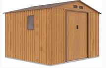 Domek narzędziowy ze stali ocynkowanej HUDSON 277x255cm Oak Brown