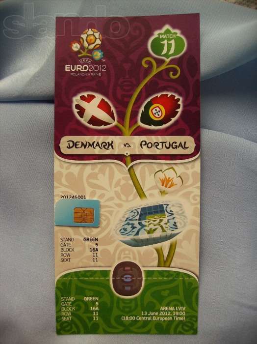 Квитки з Євро 2012 / Билеты Евро 2012 / Used UEFA Euro 2012 tickets