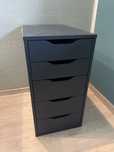 Komoda czarna pod biurko Ikea Alex 36x70x58