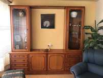 Estante em madeira para sala, cor castanha