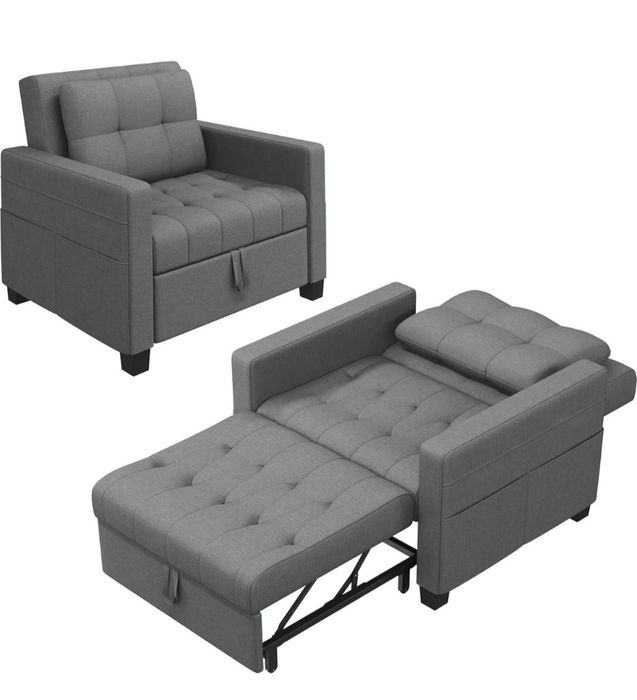 Fotel rozkładany relaksacyjny telewizyjny funkcją spania amerykanka