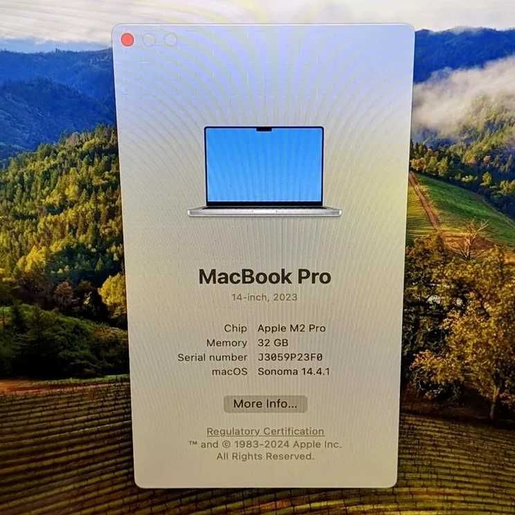 Apple MacBook Pro 14" M2 Pro 10c CPU 16c GPU 32GB RAM 512GB SSD Silver