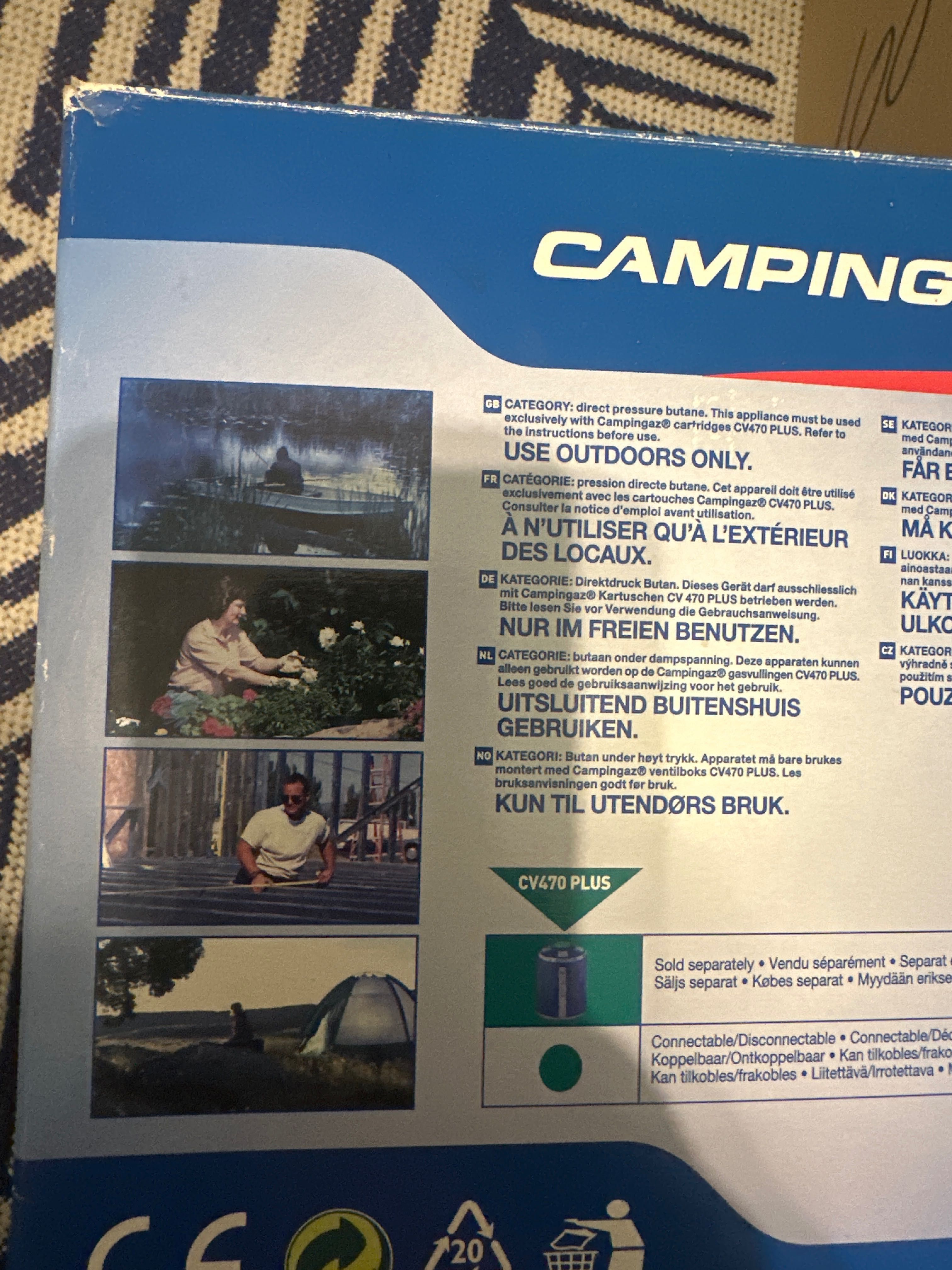 Campingaz ogrzewanie piecyk grzewczy, gazowy kemping do namiotu