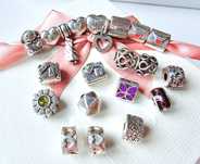 Contas da Pandora Menino Menina Coração Good Luck Carta Flor Clips