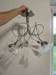 Lampa sufitowa srebrna