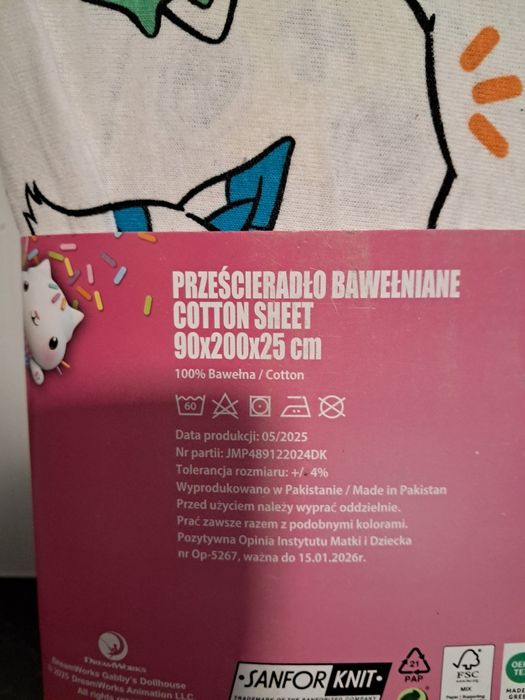 Prześcieradło Koci Domek Gabi 90 200