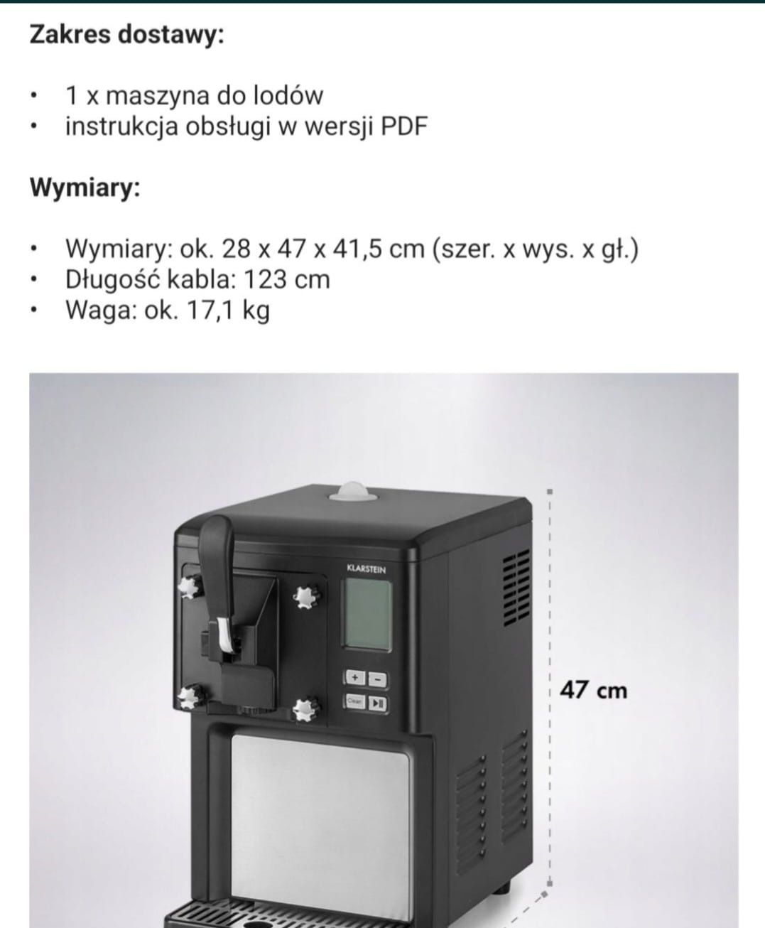 Automat do lodów włoskich