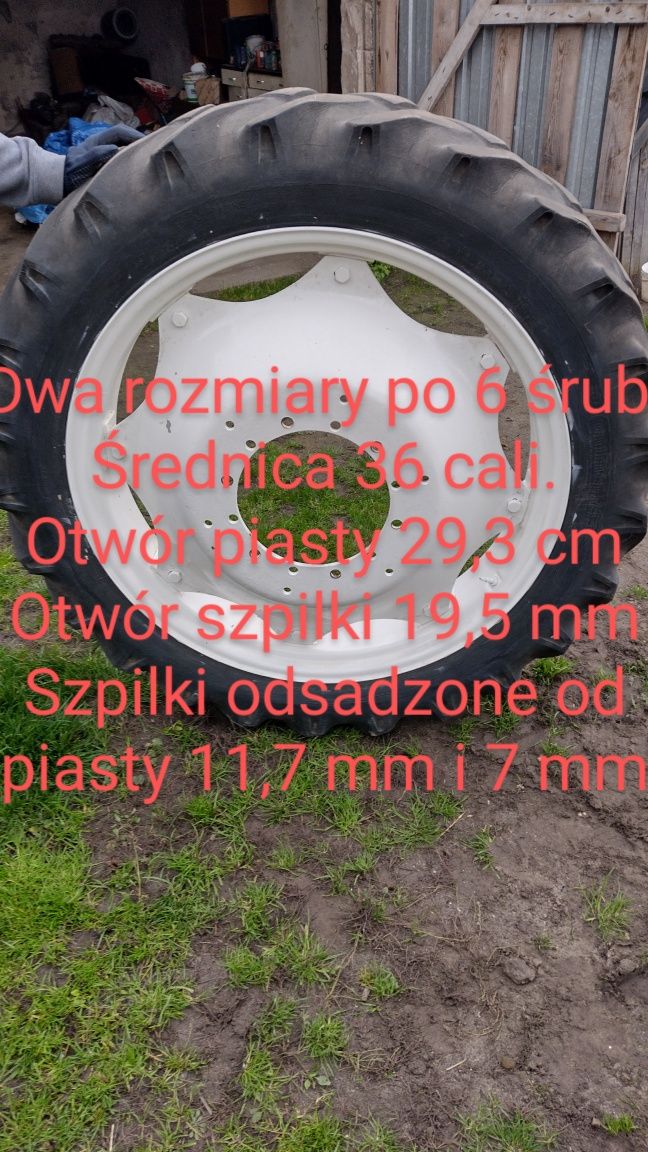 12.4 R46 9.5 R36 renault wąskie koła do międzyrzędzi