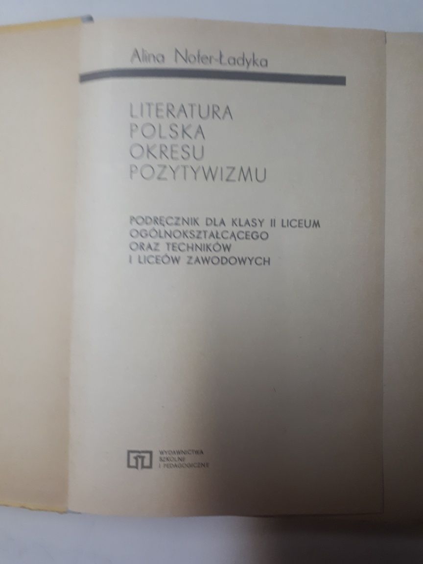 Literatura polska okresu pozytywizmu A.Nofer-Ładyka