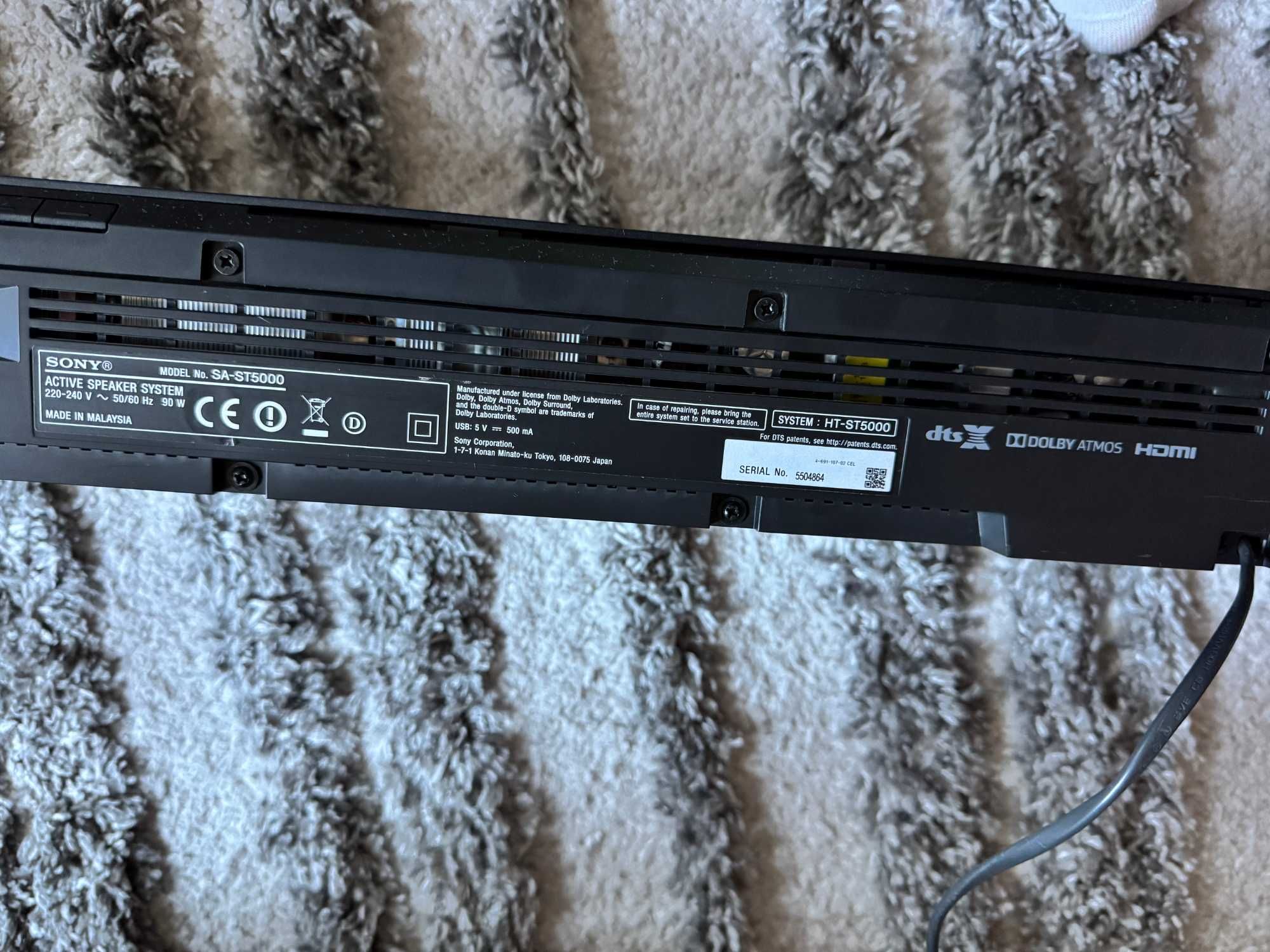 SONY HT-ST5000 7.1 Soundbar 400W Subwoofer Dolby Atmos Wi-Fi bluetooth