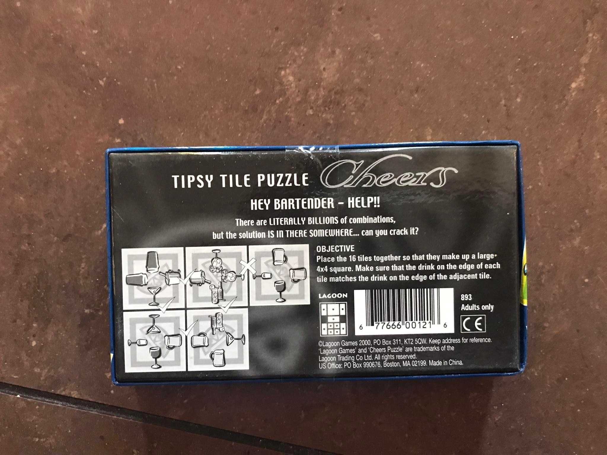 Gra Tipsy Tile Puzzle Cheers Bottoms Up