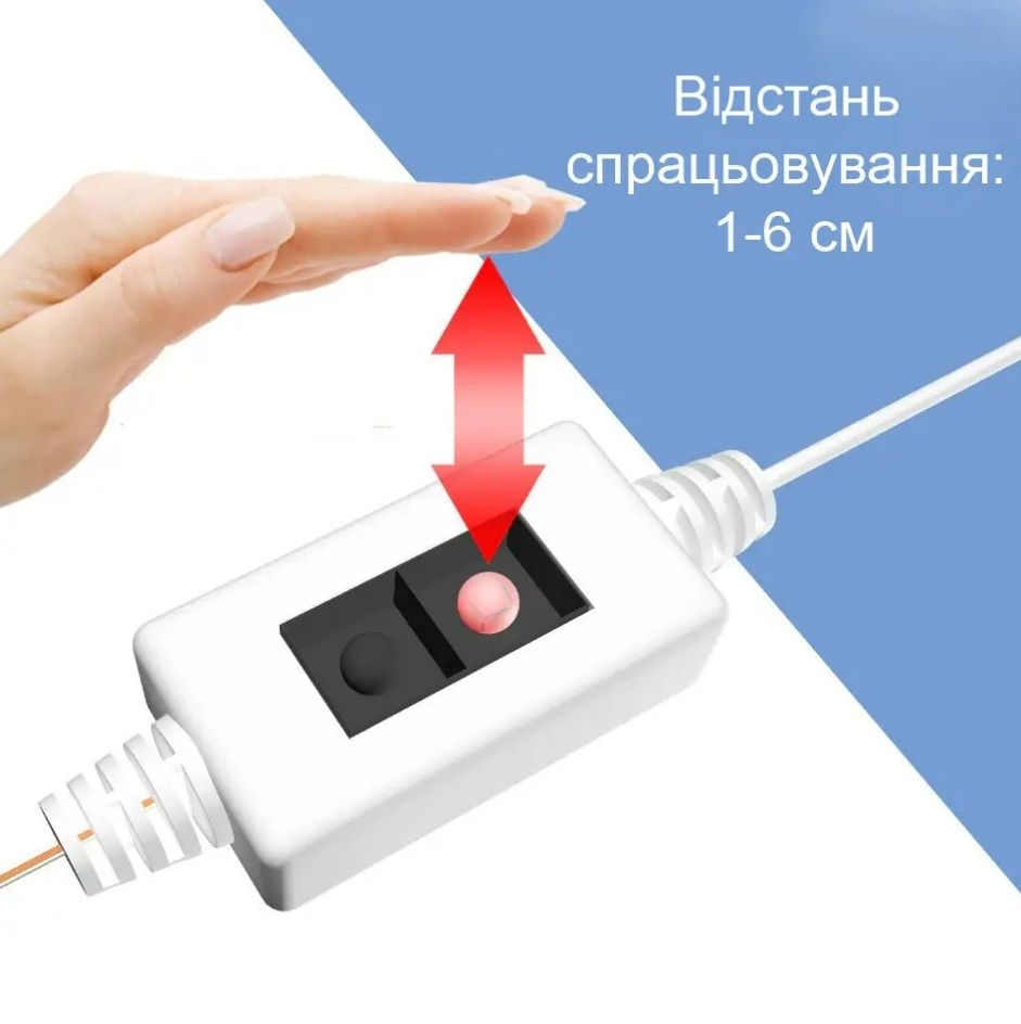 Світлодіодна стрічка з датчиком руху 3м - USB 6000К (холодний білий)