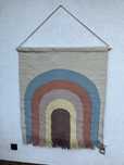 Oyoy wełniana makatka duża follow the rainbow ścienna ozdoba tęcza