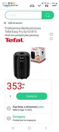 Frytkownica beztłuszczową Tefal