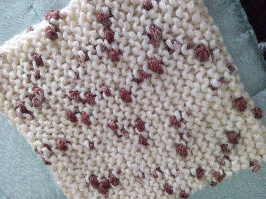 Gola 100% lã - malha tricotada à mão (artesanal) - tricot - NOVO