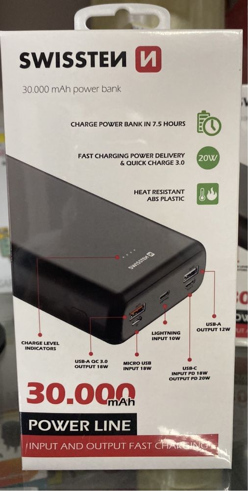 Powerbank Повербанк 10000 mAh - 30000 mAh