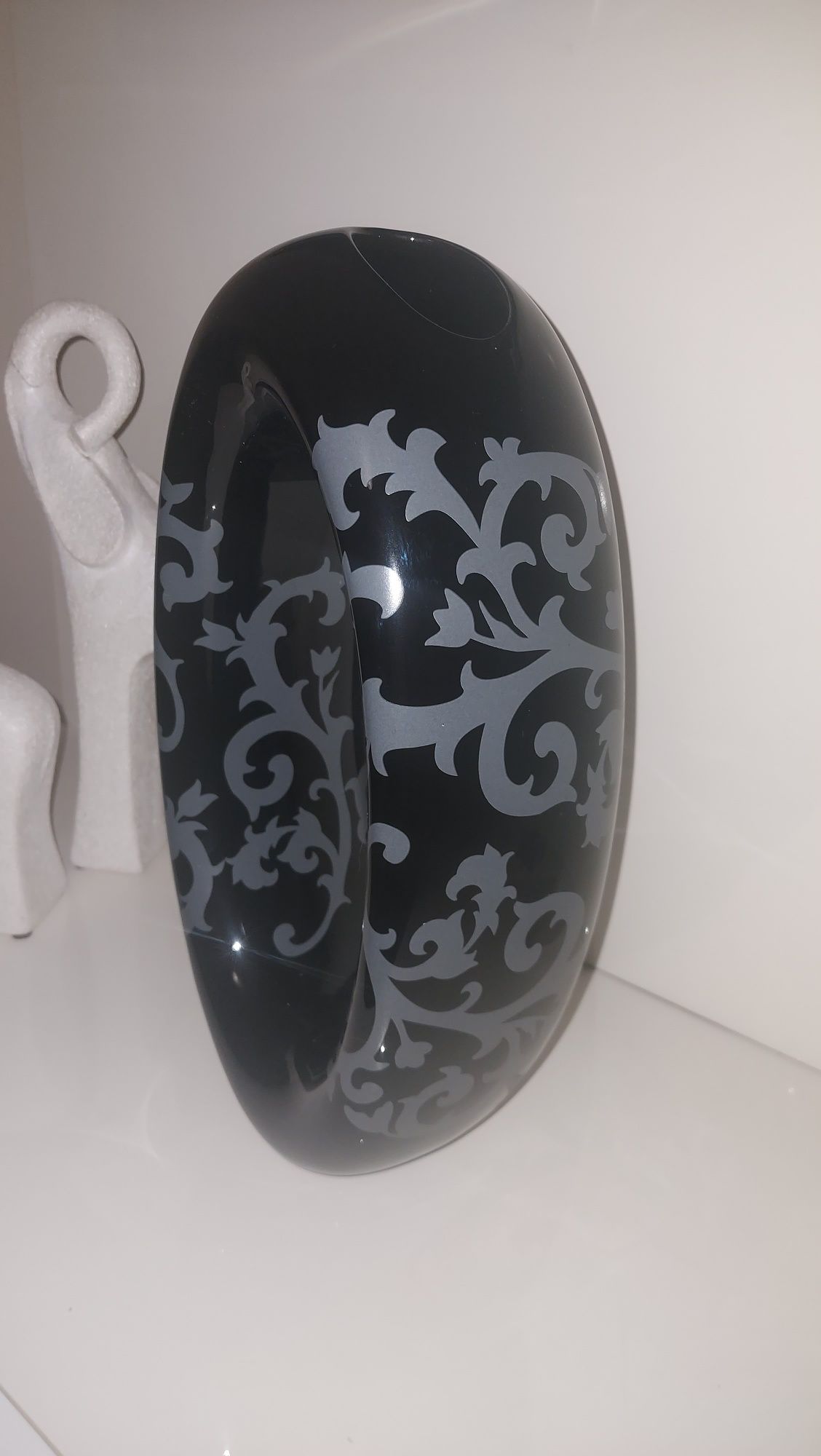 Cerâmica Cizhou arte em preto e cinza