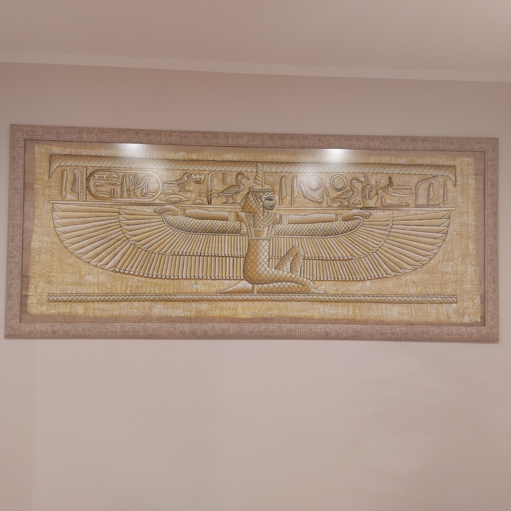 Duży papirus 191cm x 81cm wielki obraz rama