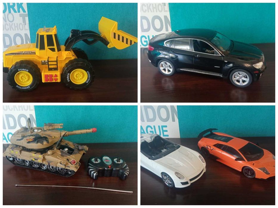 Великі машини. Танк, Екскаватор, BMW,  Lamborgini