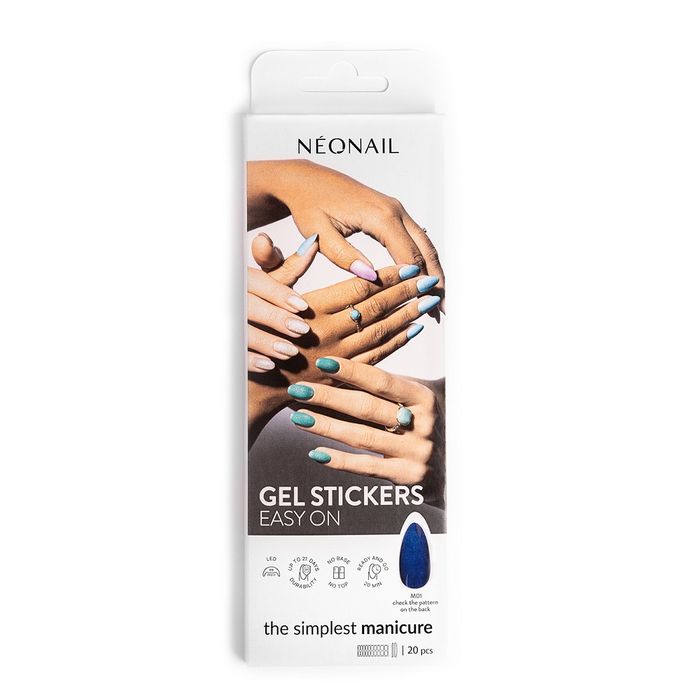 NeoNail Gel Stickers Easy On lakier hybrydowy w naklejce M01 20szt