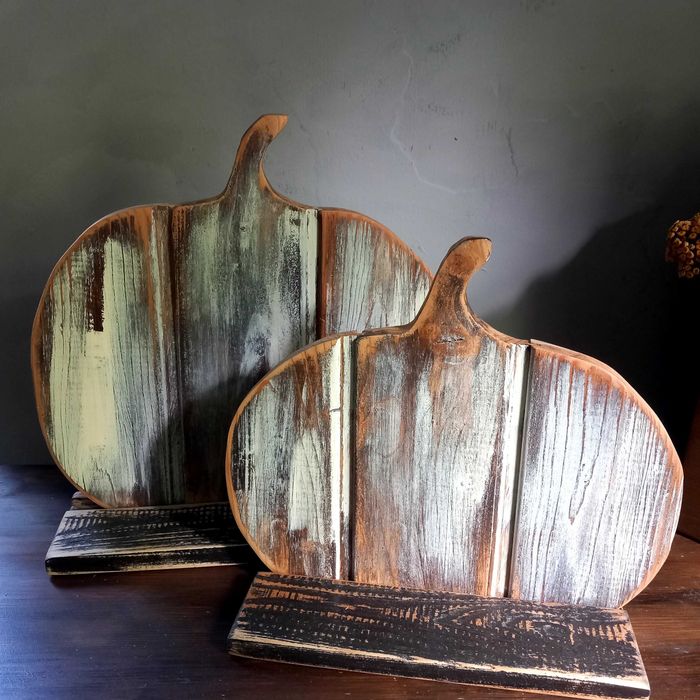 Dekoracja - drewniana dynia