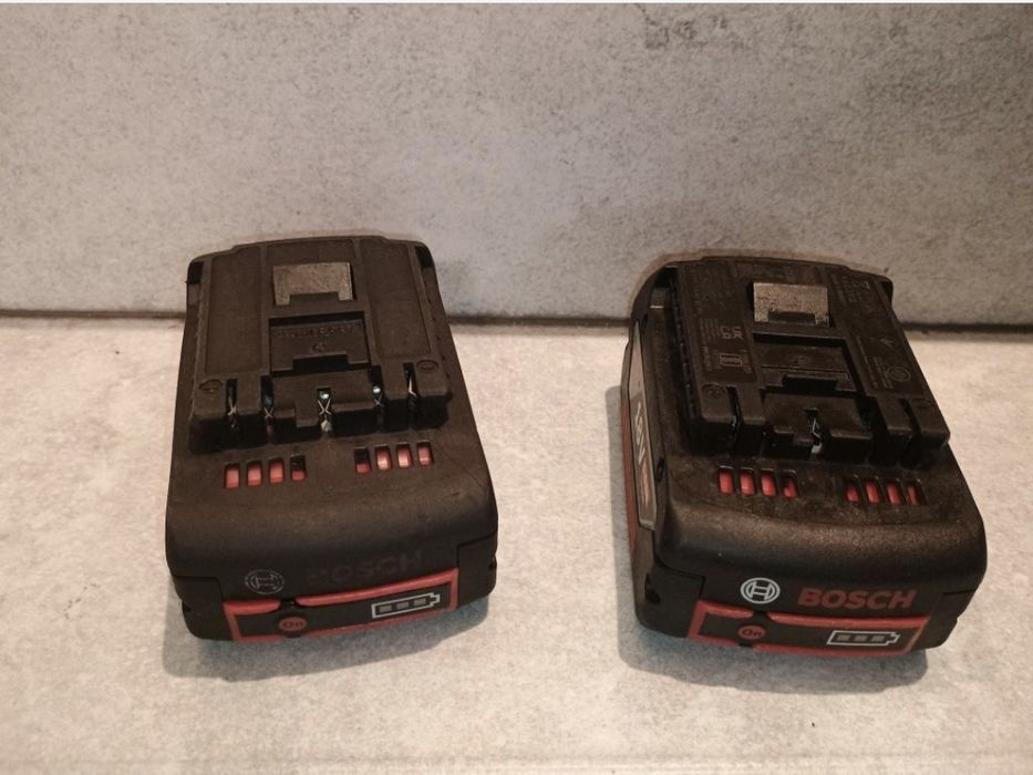 Sprzedam dwie baterie Bosch 5 Ah – po pełnej, profesjonalnej regenerac