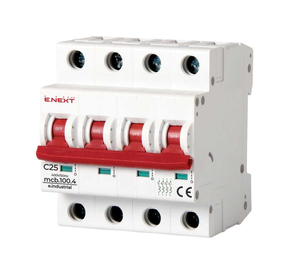 Wyłącznik nadprądowy bezpiecznik e.industrial C25 25A 4P 10kA
