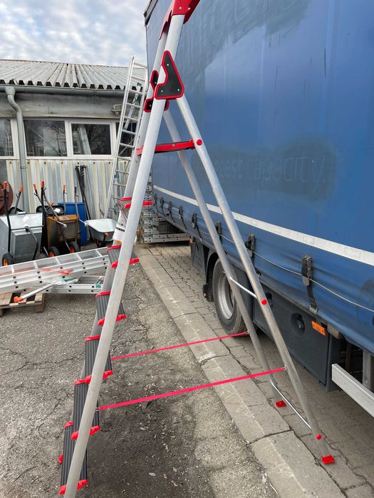 Drabina aluminiowa montażowa magazynowa PRO HIGHER ALU 7 - II Gat