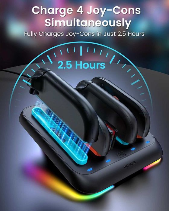 TRANSNOVO Stacja Ładująca do Nintendo Switch 2 z RGB