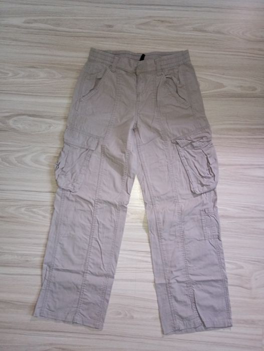 Szare spodnie cargo oversize