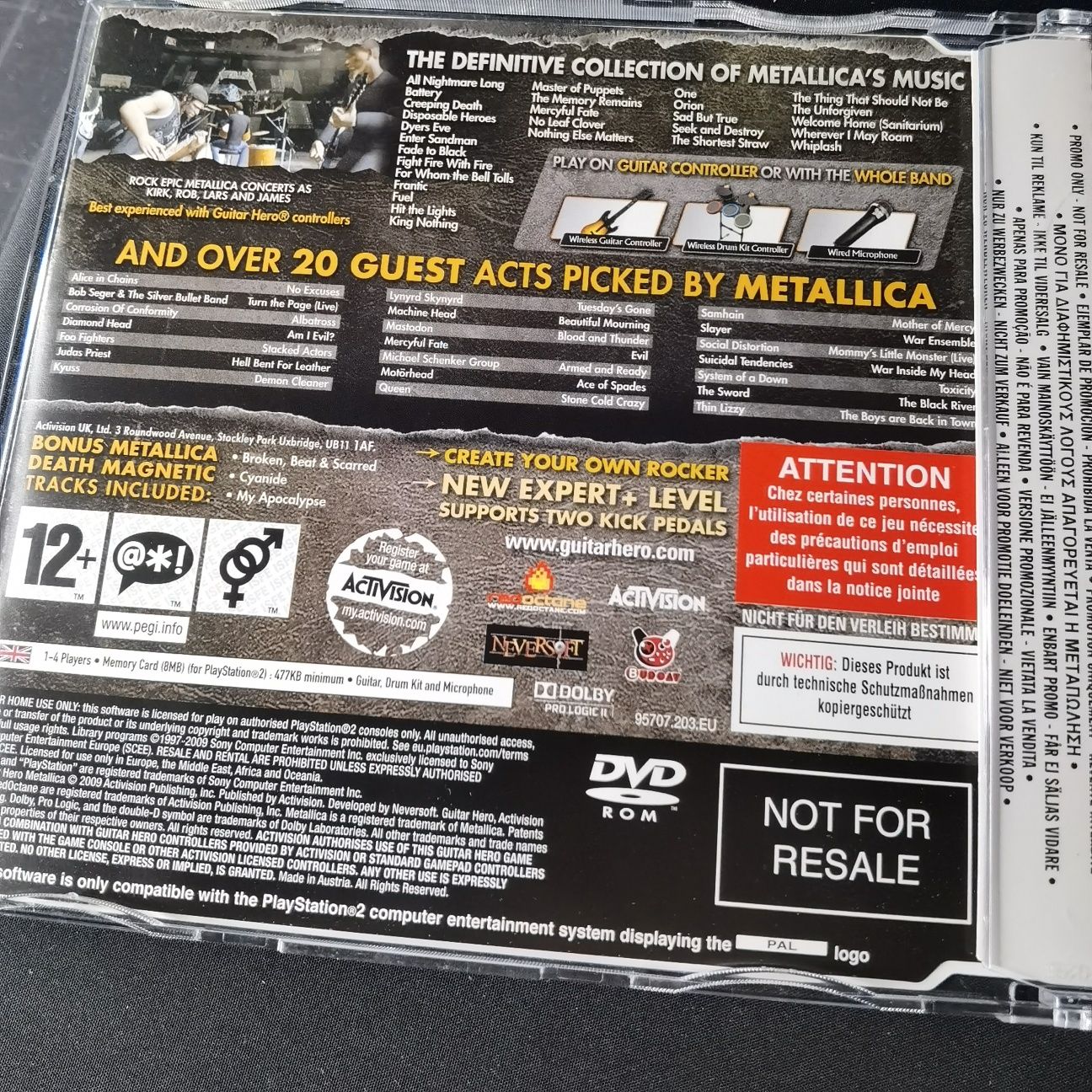 Guitar Hero Metallica PS2 Promo wersja kolekcjonerska