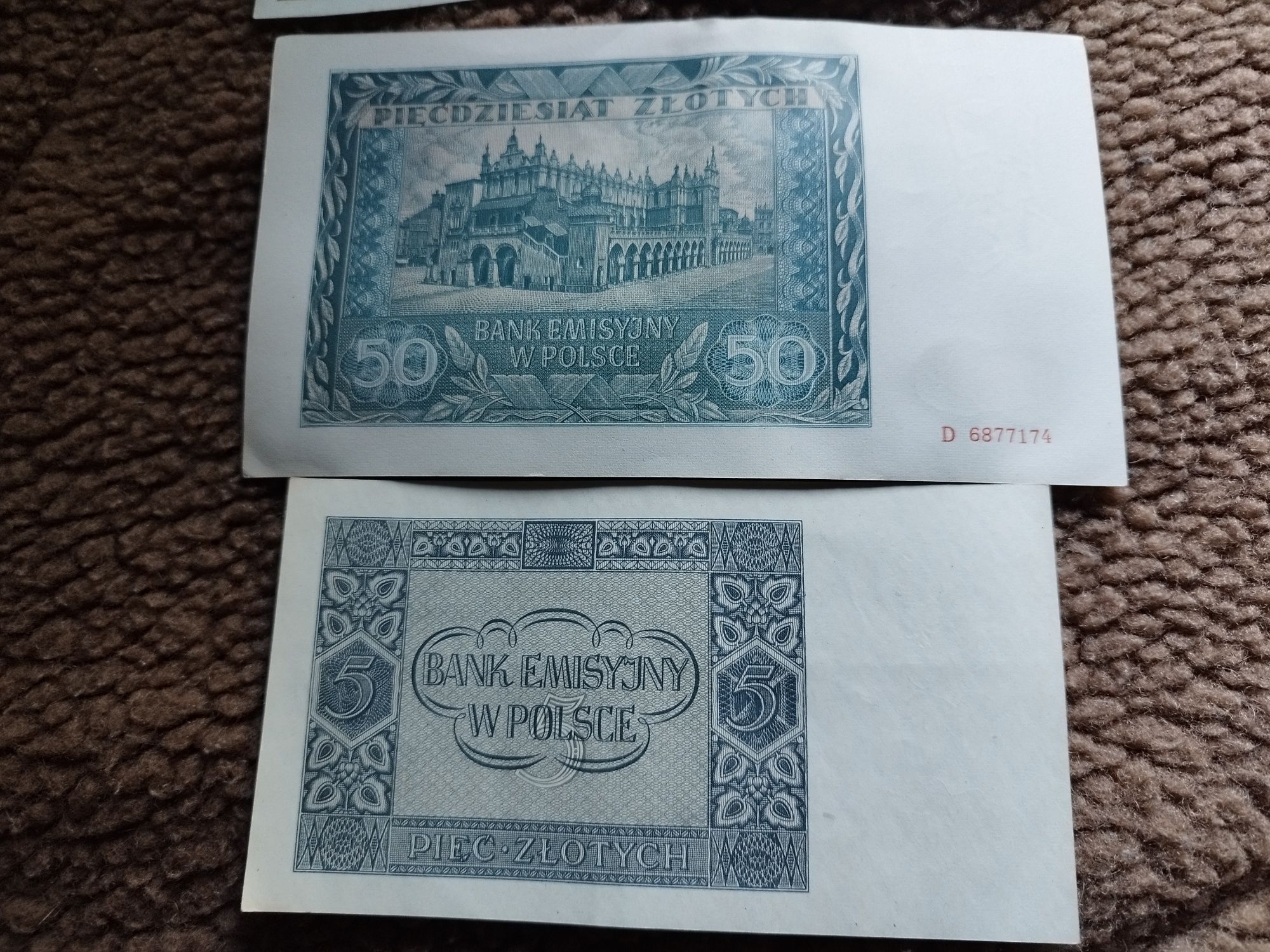 2-zestaw starych banknotów stany ok