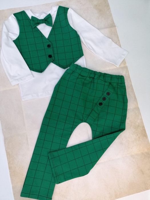 Zielony swiateczny komplet