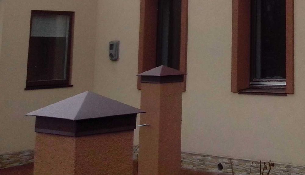 Ковпак на димар, ковпак на вентиляційні канали, на стовпчики паркану