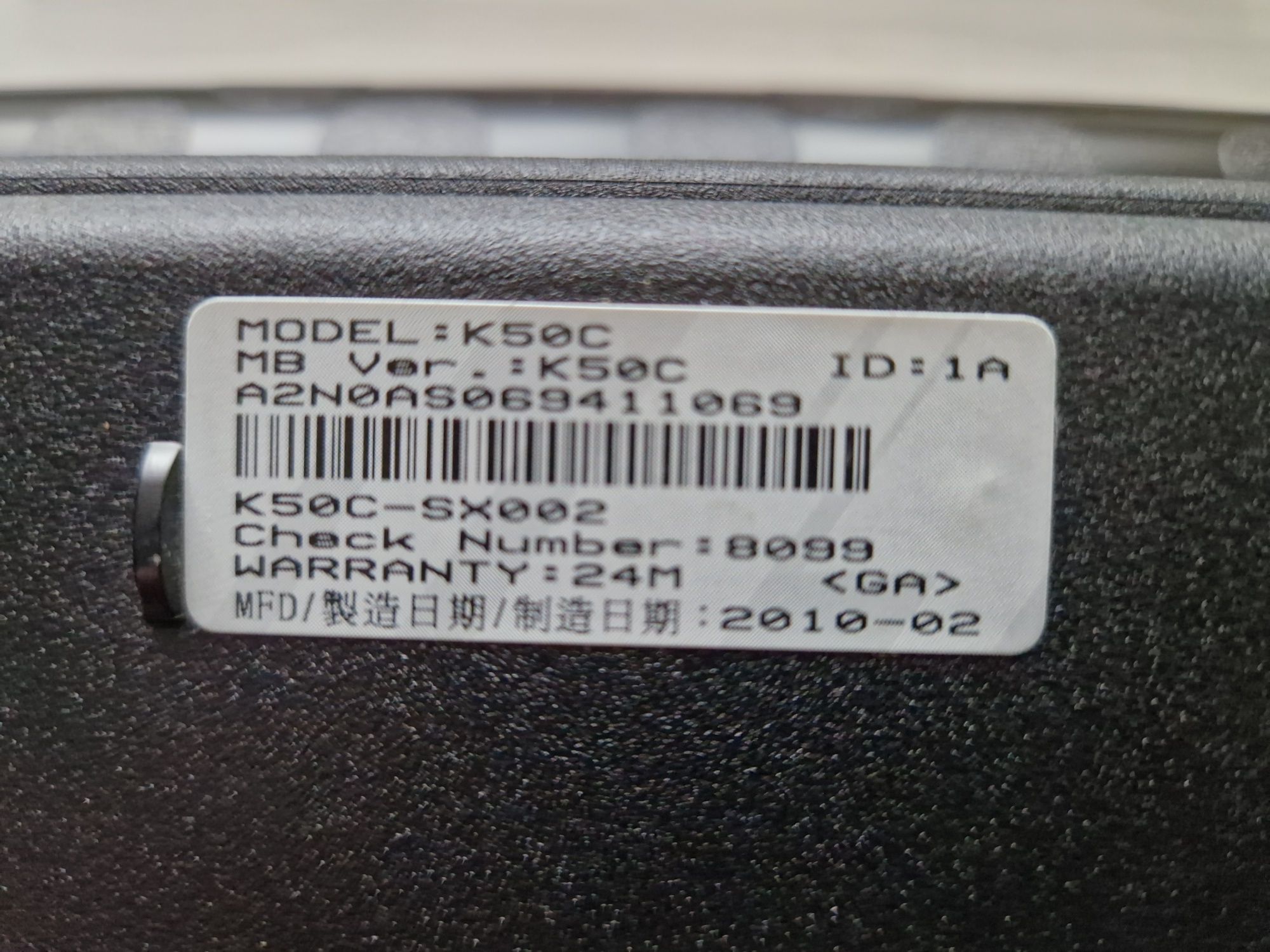 Laptop Asus K50C