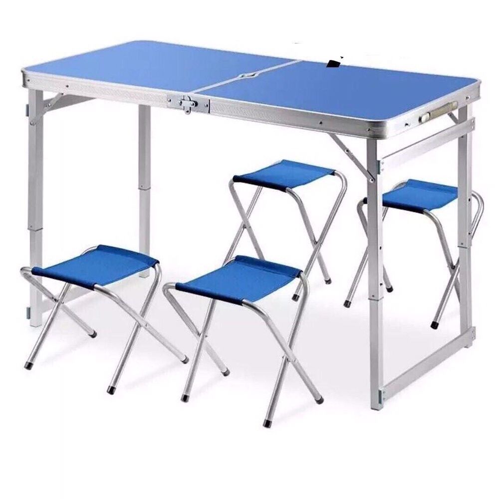 Стол для пикника и 4 стула + Зонт. УСИЛЕННЫЙ столик раскладной складно