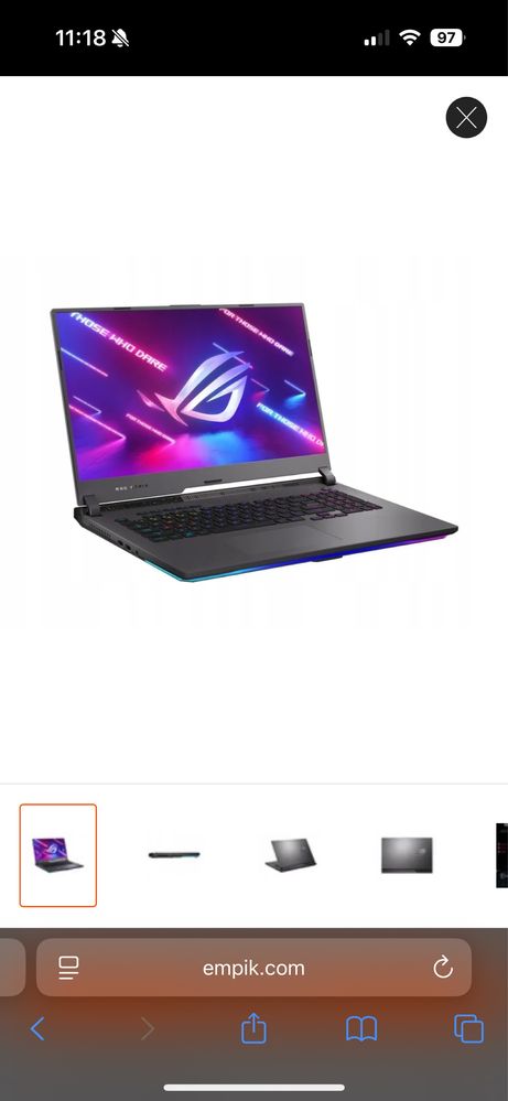 Laptop gamingowy Asus Rog Strix g17