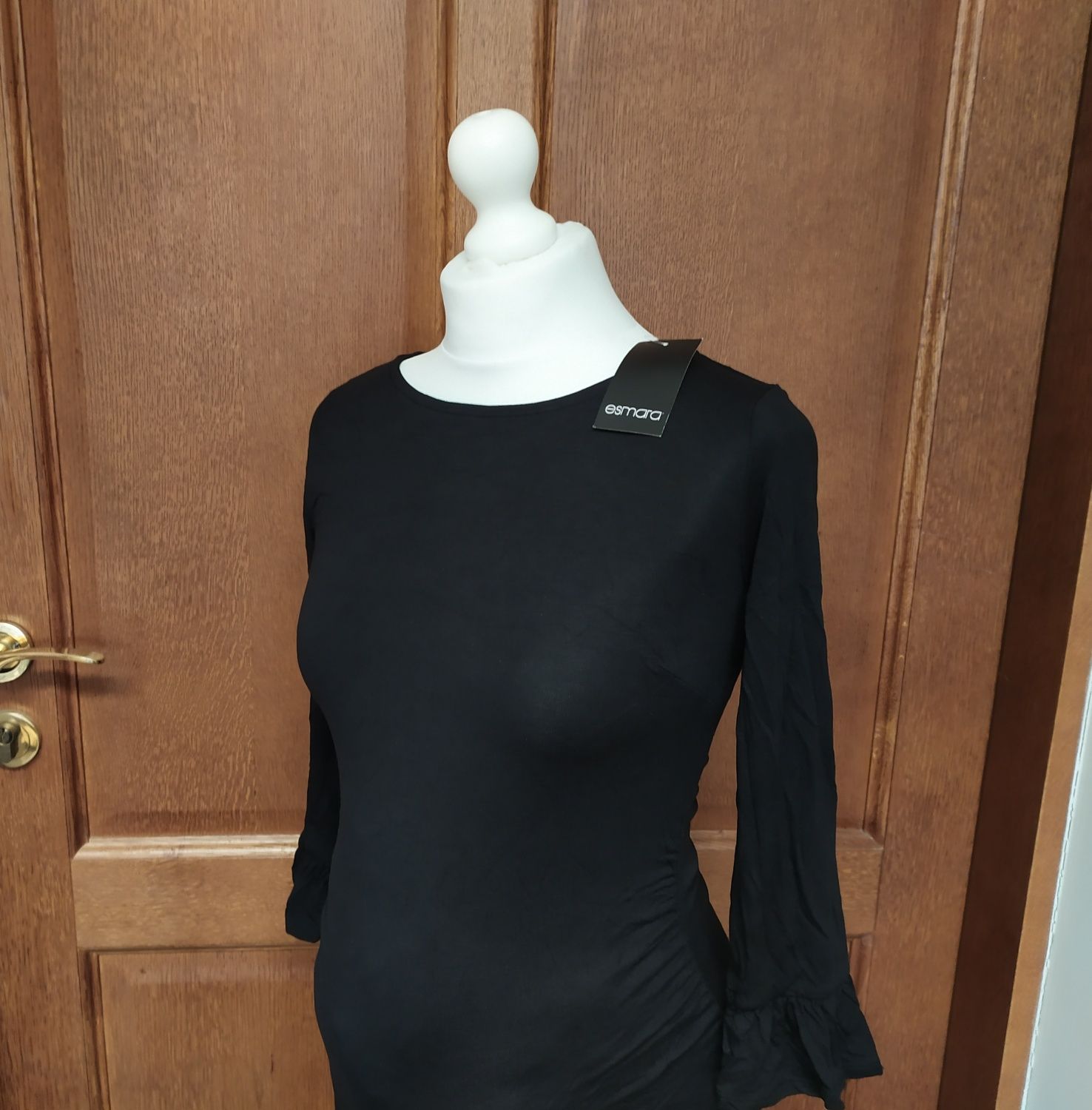 Sukienka ciążowa L / XL NOWA czarna Esmara 40 42 z falbankami