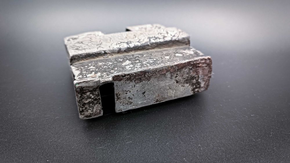 PIĘKNA duża kłódka zabytkowa chińska XVII-XVIIIw. z kluczem box-shaped