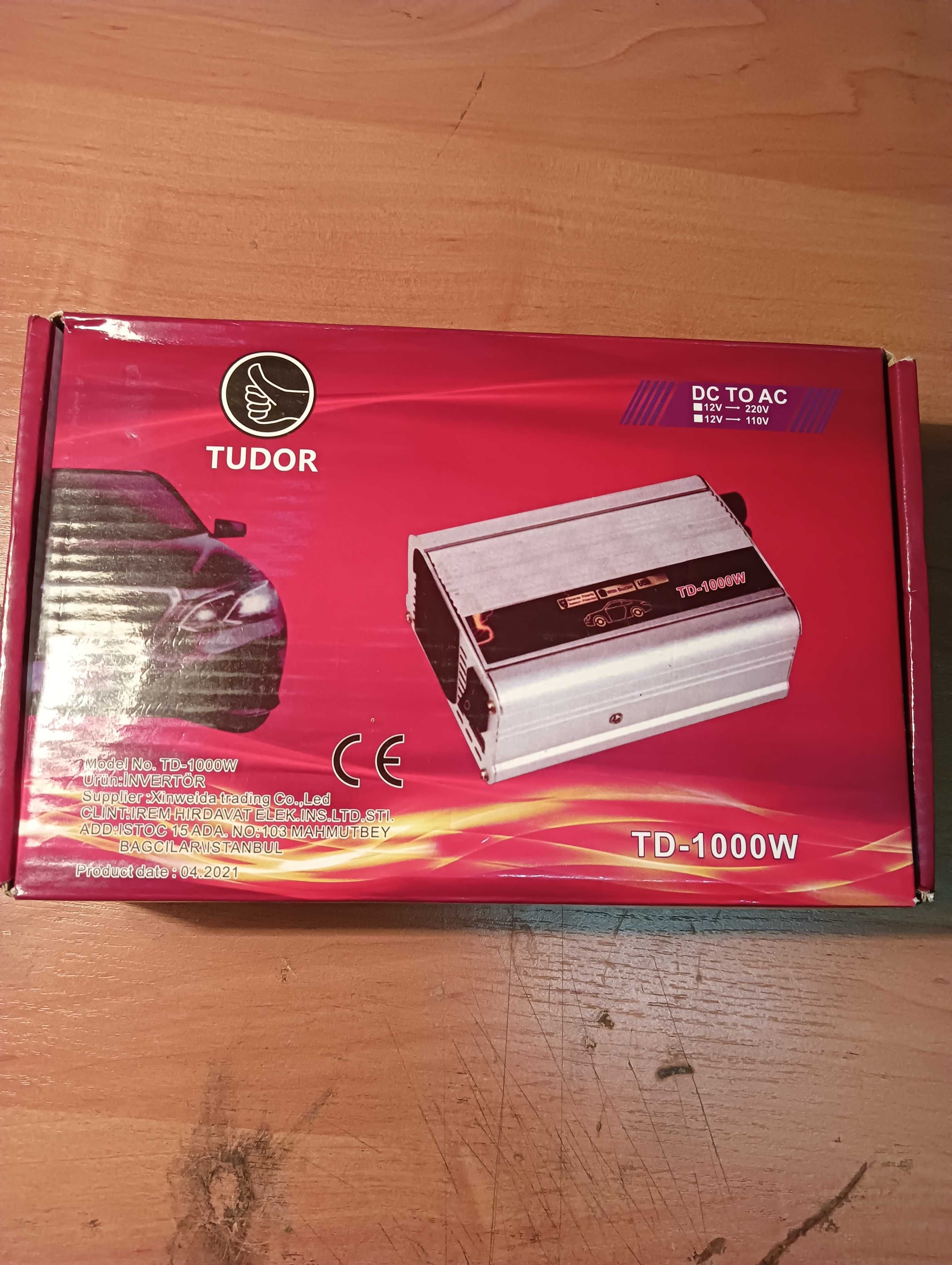 Инвертор (преобразователь тока) Tudor TD-1000W 12 v в 220 v