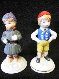 par de pequenas figuras vintage em porcelana da Suecia