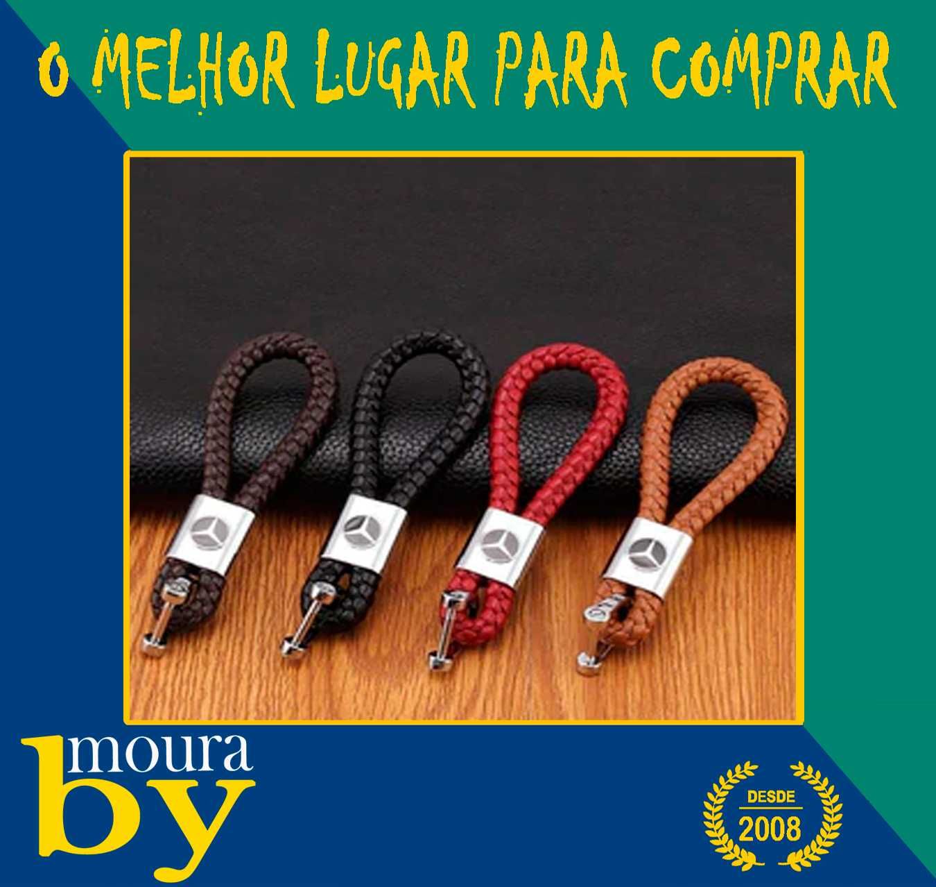 Porta Chaves  Mercedes metálico e cabedal personalizados