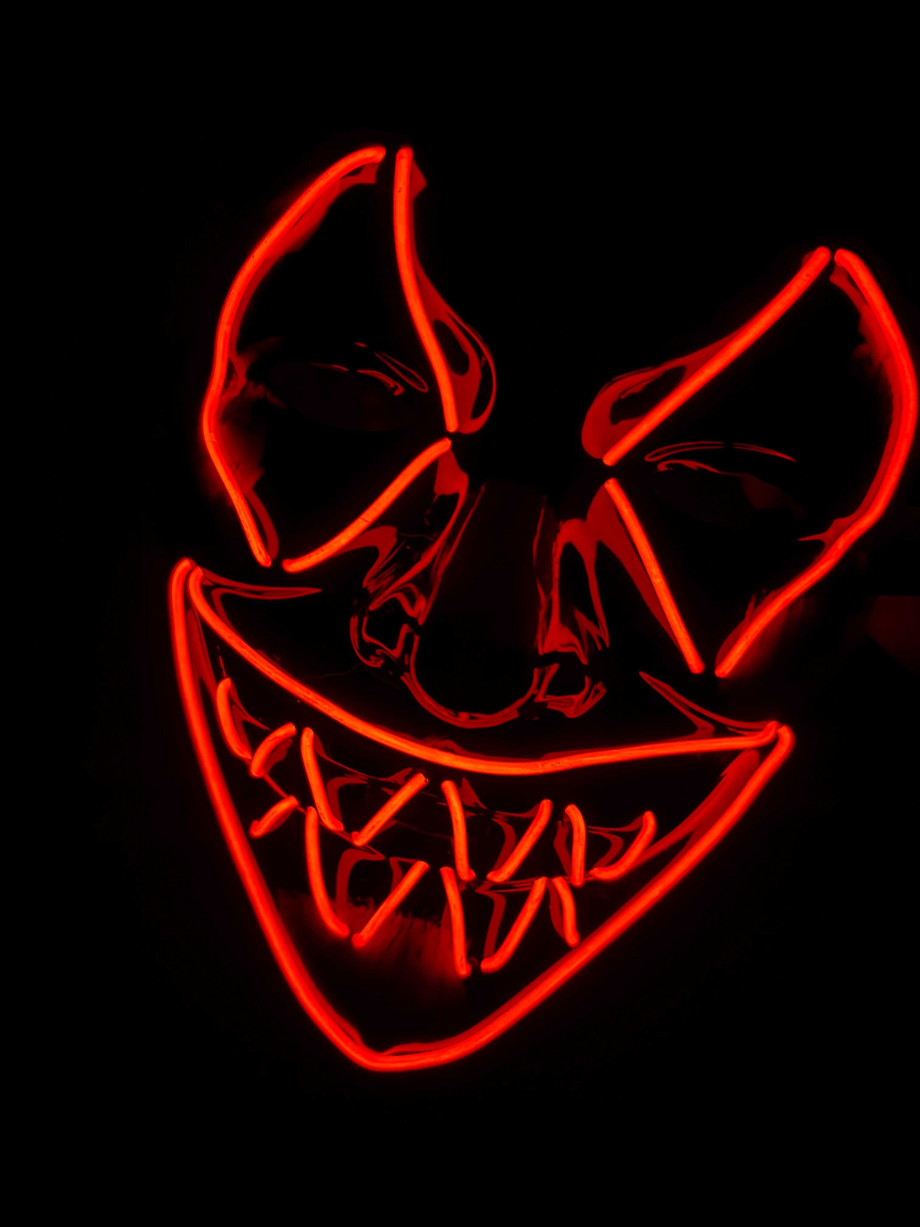 Máscara nova Halloween/Carnaval LED
