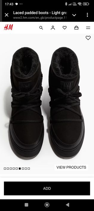 Теплі Черевики луноходи H&M розмір 39-40