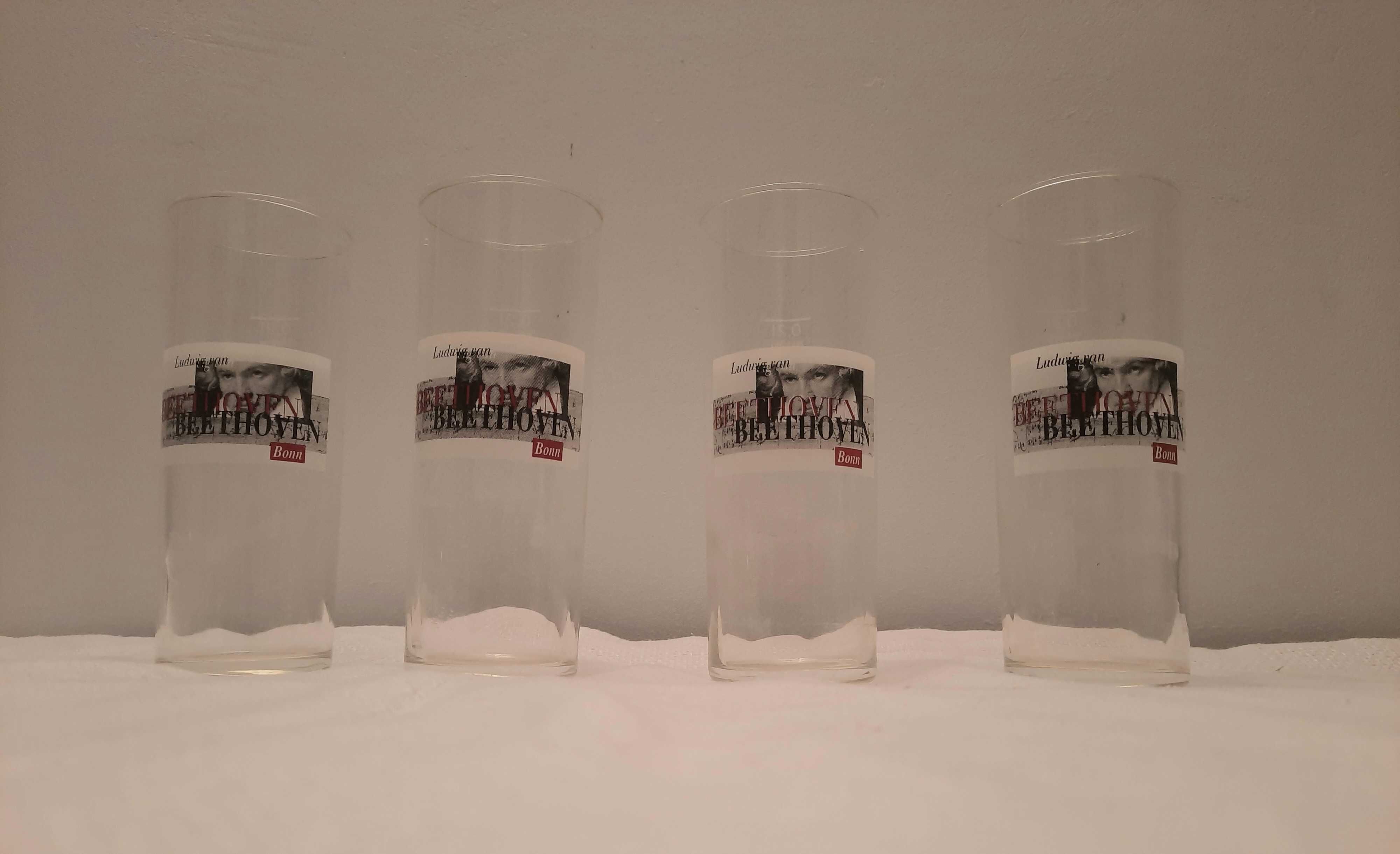4 szklaneczki z wizerunkiem Beethovena - 0,2 litra